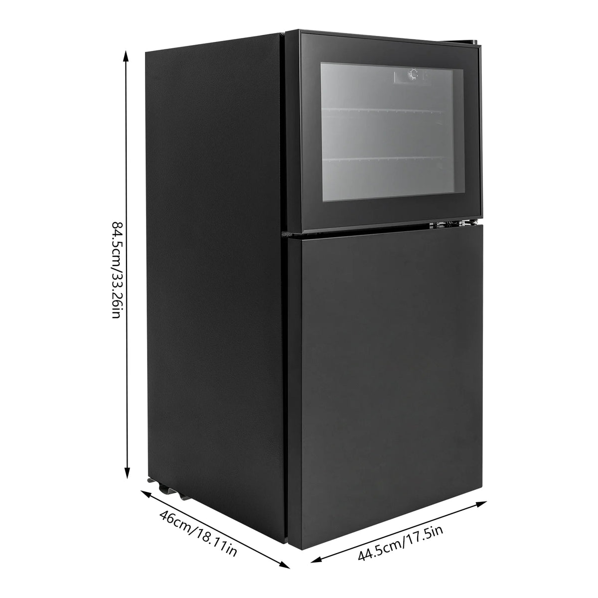 34 Inch Dual Zone Wine Cooler Beverage Refrigerator G440056