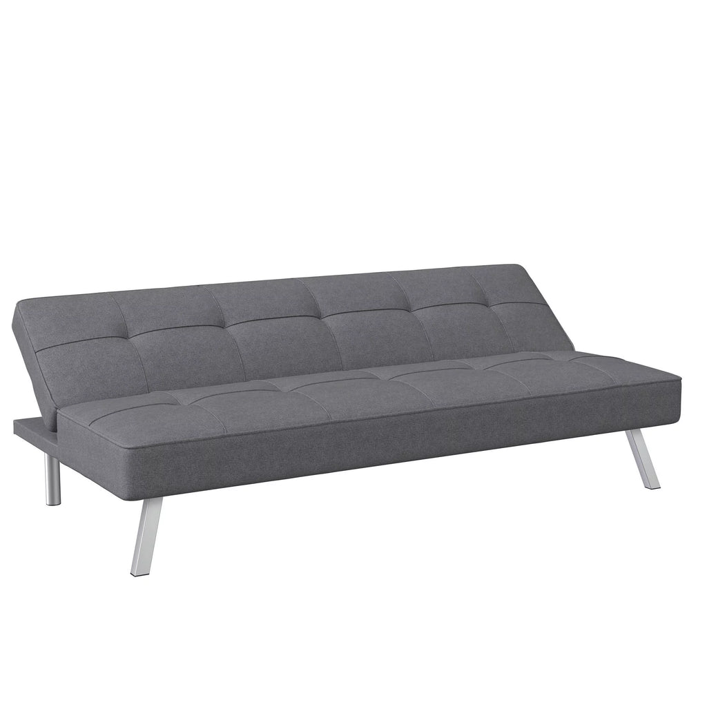 Charcoal Gray Fabric Futon E554601