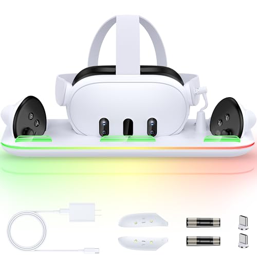 Charging Dock & Headset Stand with 2 Controller Rechargeable Batteries B64561