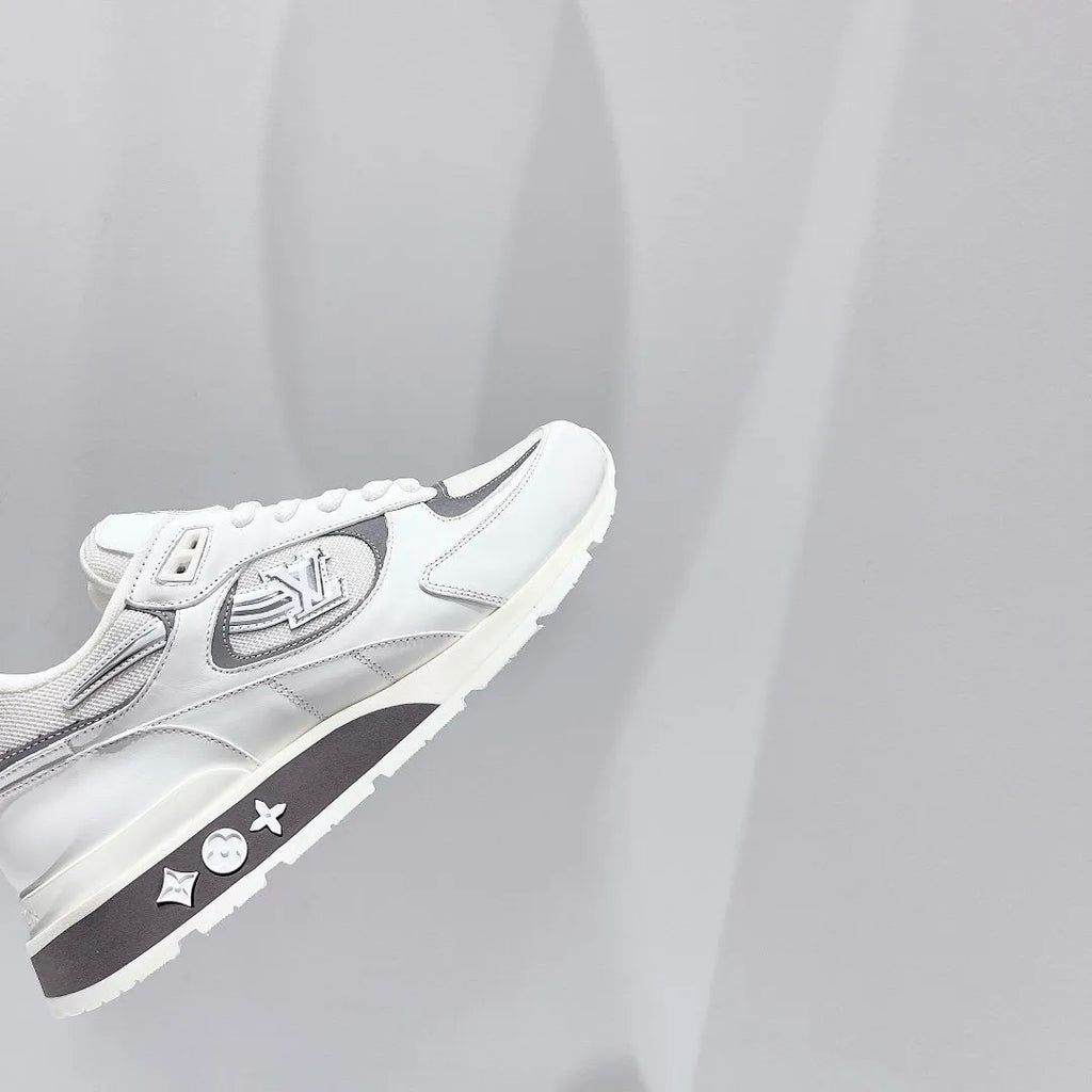 White Iridescent Textile Sneaker S64992