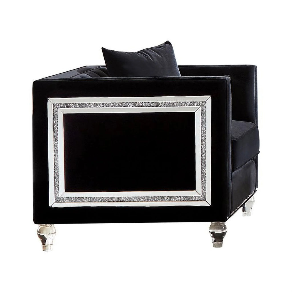 Black Upholstered Living Room Set U48465