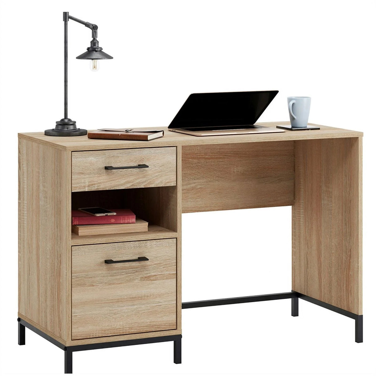 Engineered Wood Desk in Charter Oak Finish E3798
