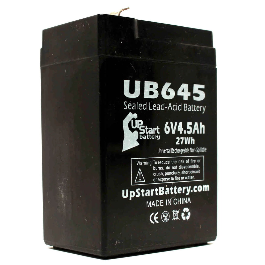 6V 4.5Ah Sealed Lead Acid Battery 3 Pack with F1 to F2 Terminal Adapters Y916