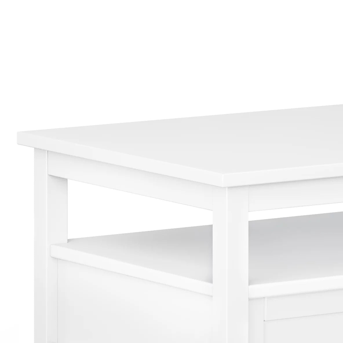White 48 inch Solid Wood Coffee Table V649
