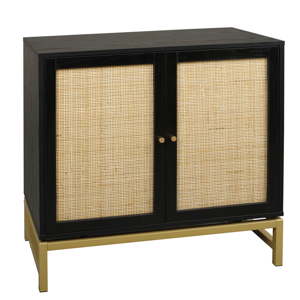 Set of 2 Natural Rattan 2 Door Cabinet H12704