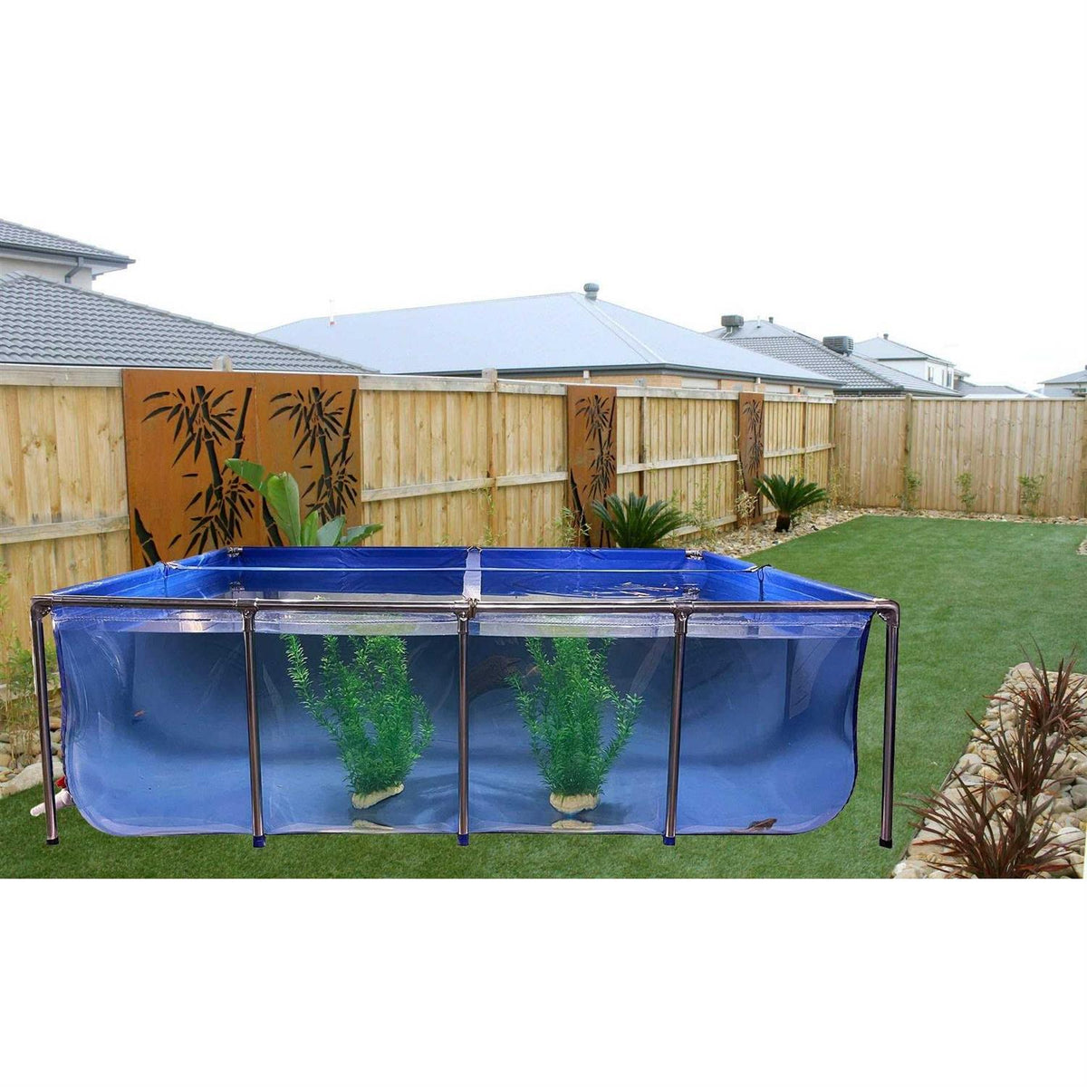 PVC Canvas Fish Pond with Steel Frame K69432