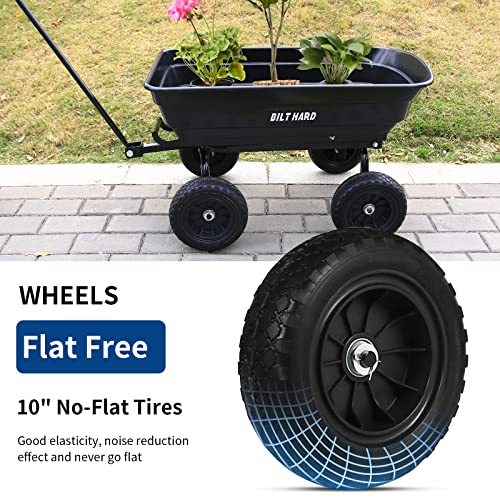 4 Cu.Ft. Poly Yard Dump Cart with 180° Rotating Handle Z56253