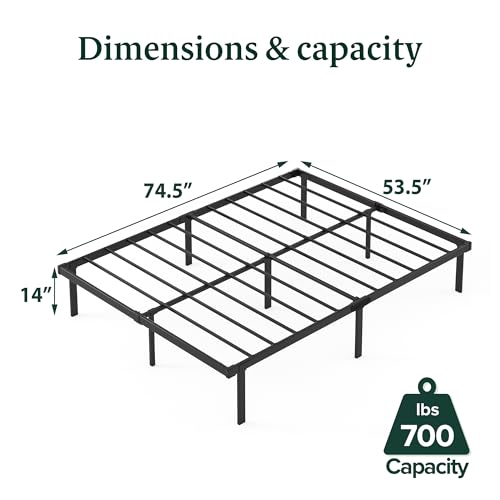 14 Inch Black Metal Platform Bed Frame, Twin R45681