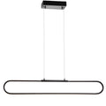 Black Adjustable Integrated LED Metal Linear Pendant H273659