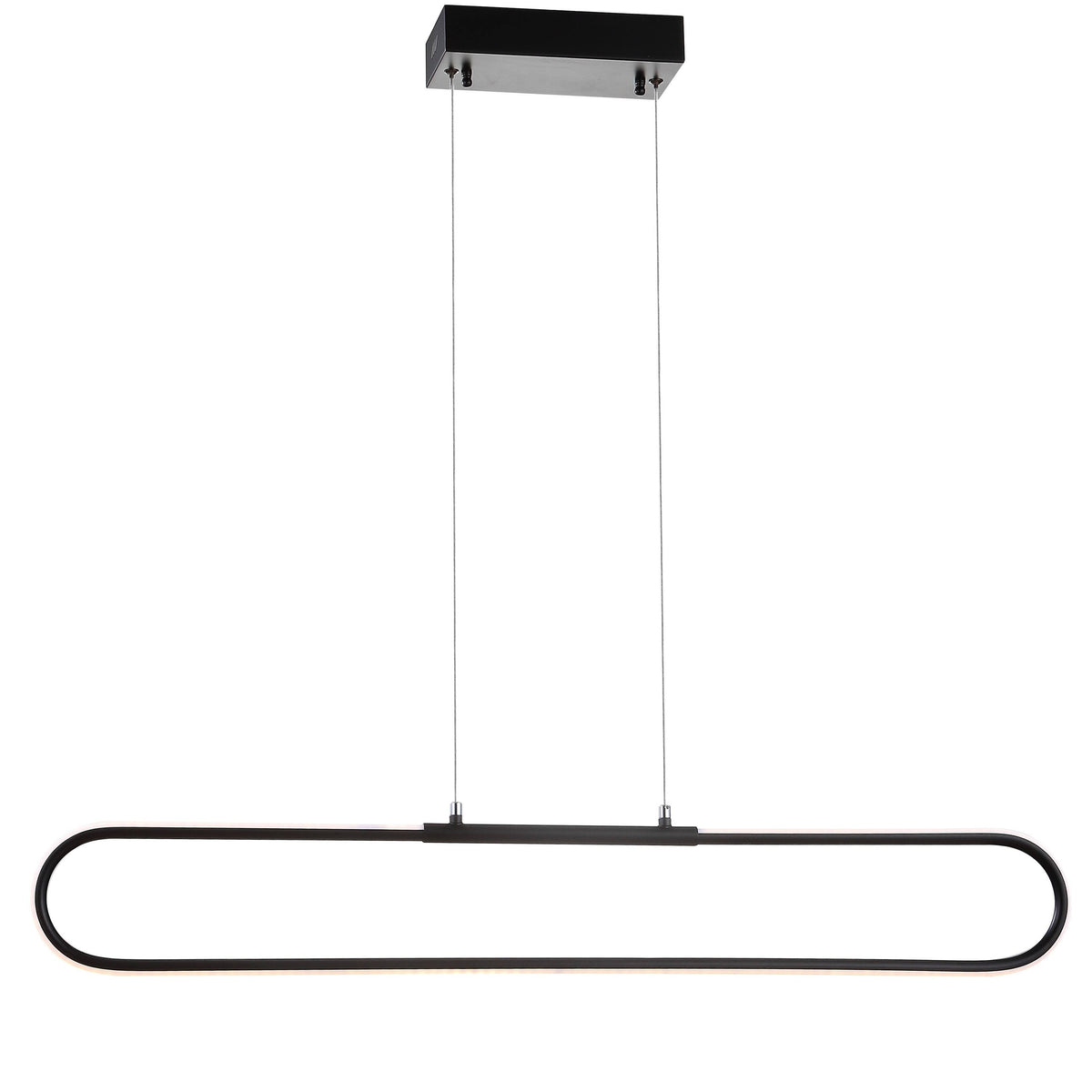 Black Adjustable Integrated LED Metal Linear Pendant H273659