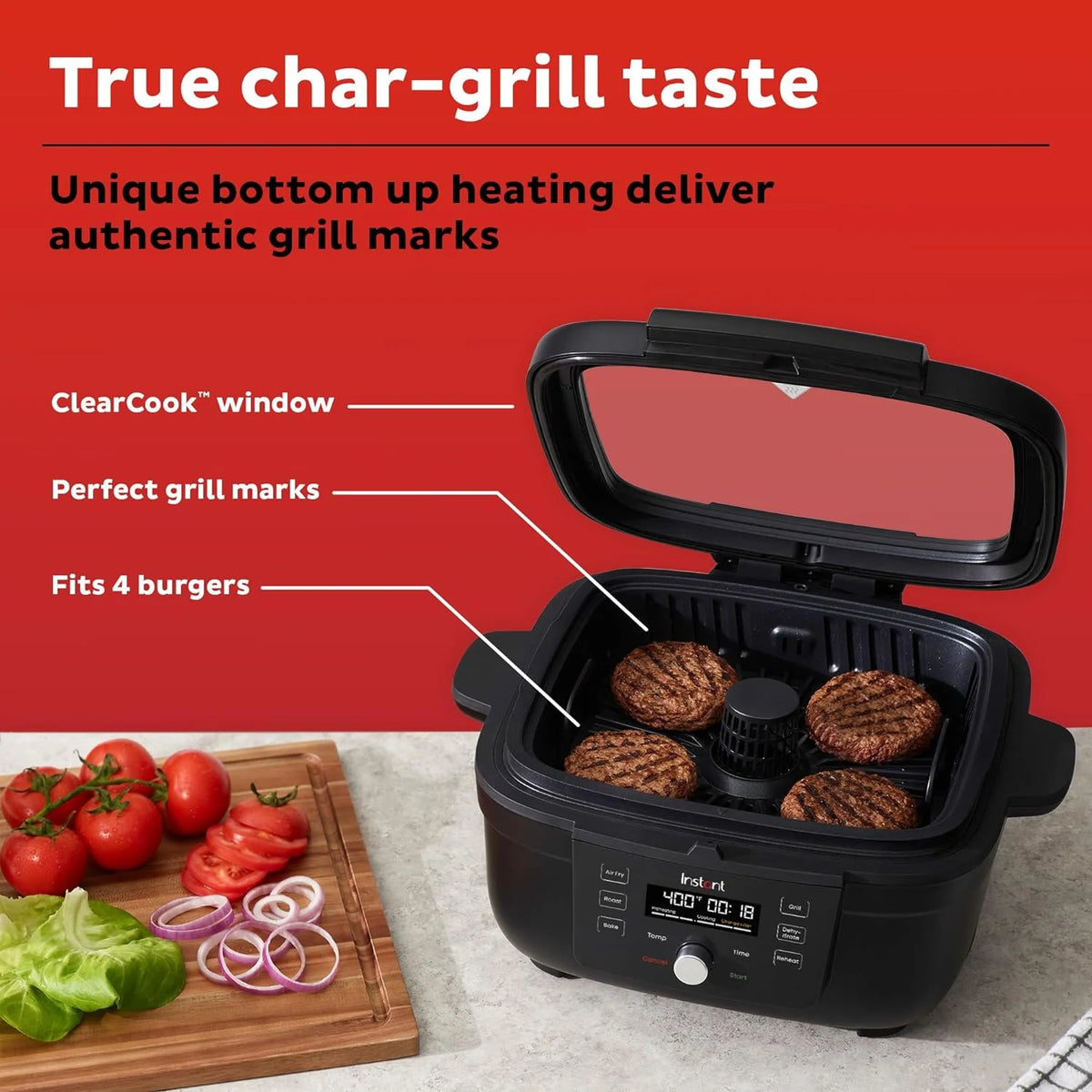 6-in-1 Indoor Grill & Air Fryer U376