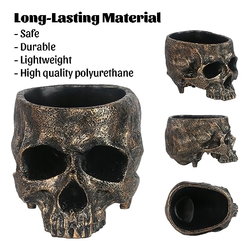 Extra Large Skull Candy Dish Bowl Holder Resin Decor S3589