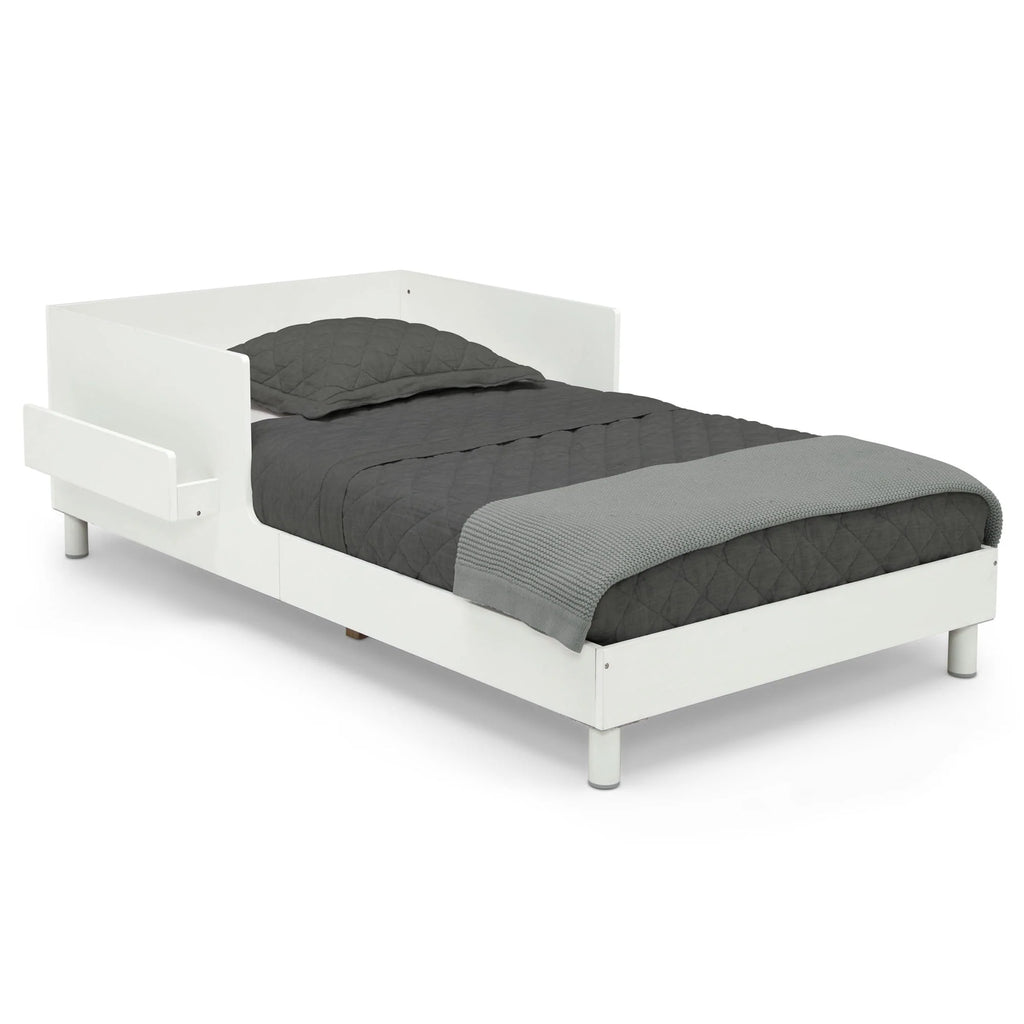 White Toddler Bed with Interchangeable Shelf E456984