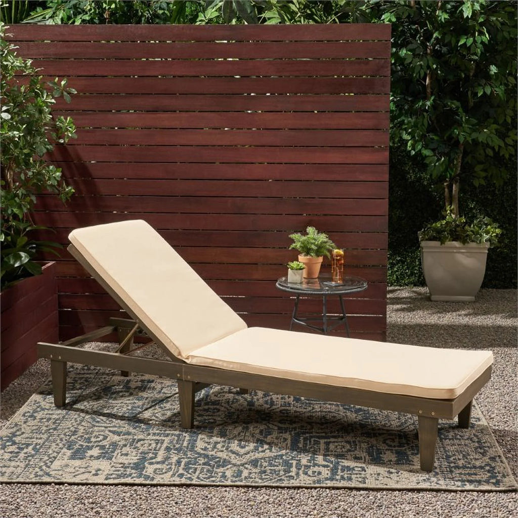 Acacia Wood Chaise Lounge Y701