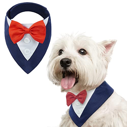 Dog Tuxedo Christmas Pet Bow Tie Bandana XS B2137