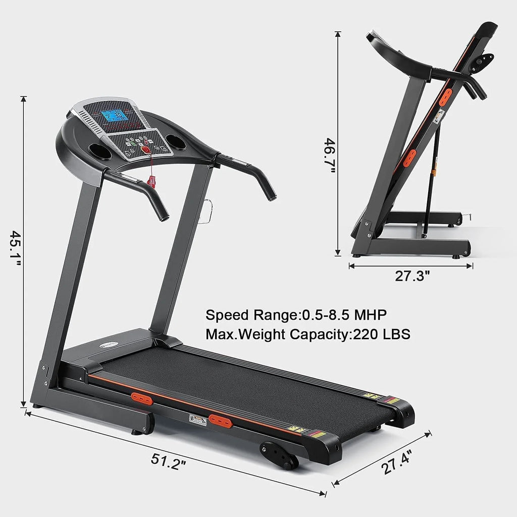 Foldable Electric Treadmill with 15 Pre-Set Programs Q5104