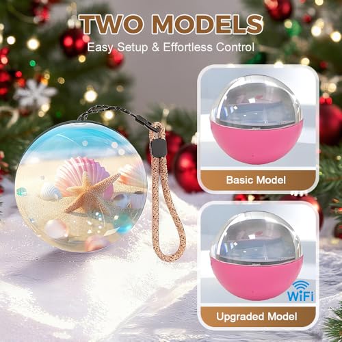 White 2.7" Crystal Ball Video Player Lamp V5302