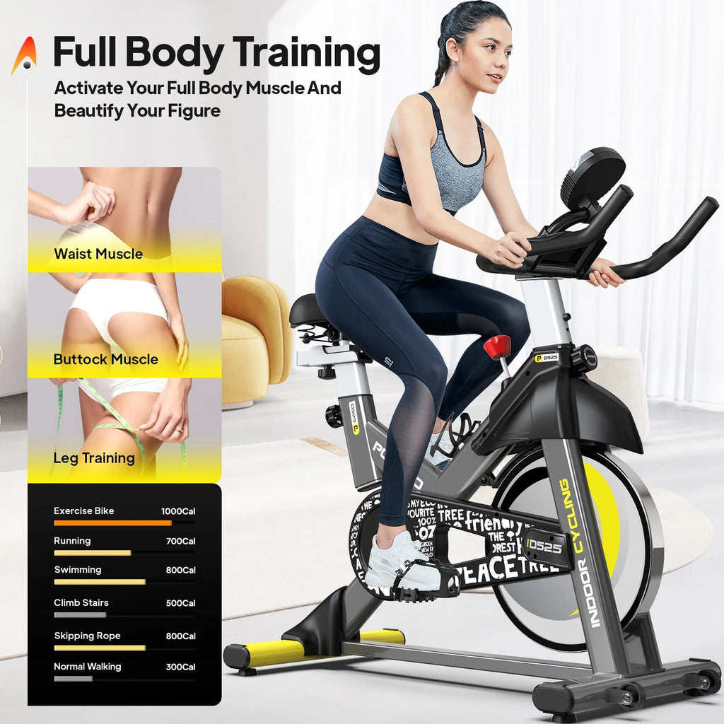 Stationary Exercise Bike Magnetic Resistance with LCD Monitor 35 Lbs Flywheel A7305