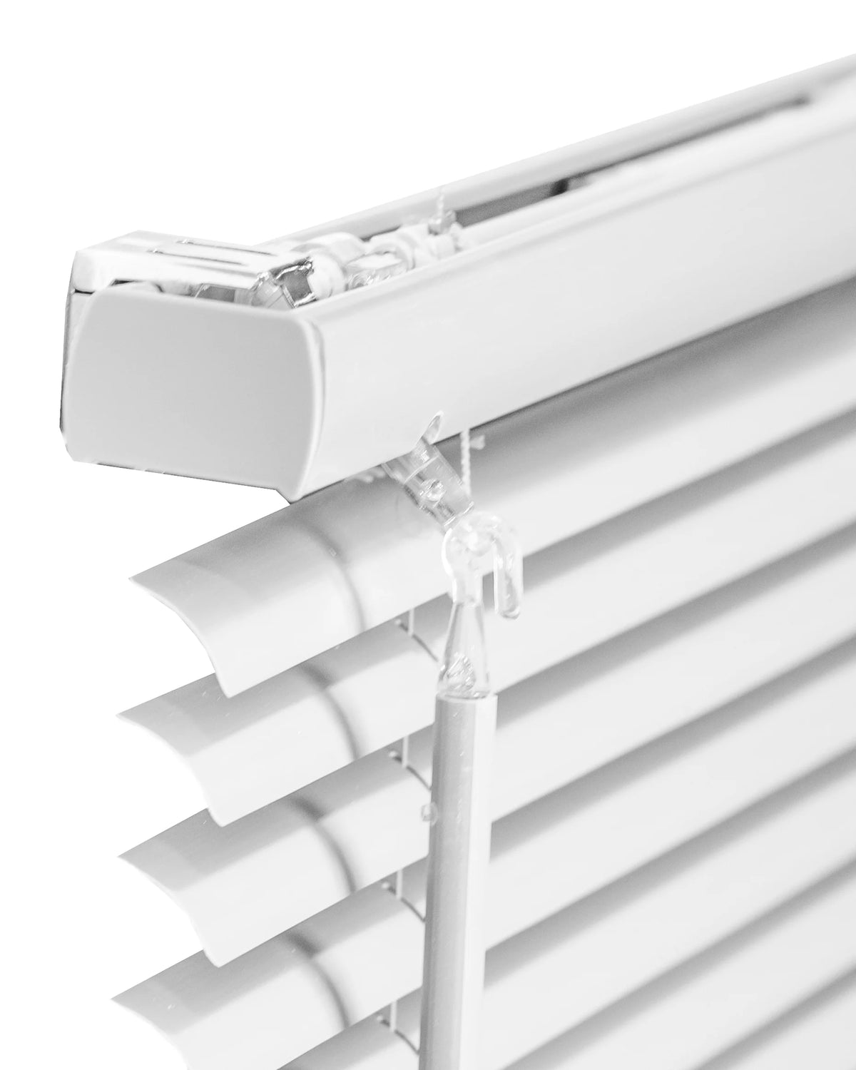 Cordless 1-Inch Vinyl Mini Blinds Gloss White 70"W X 48"H A870