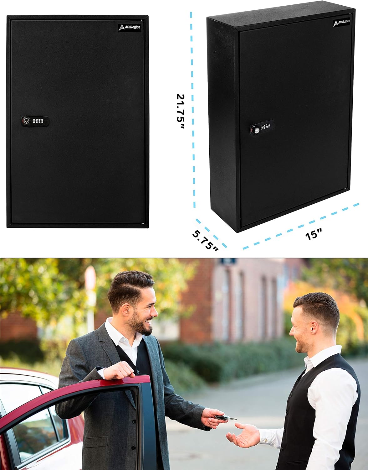 Black 200 Key Steel Key Storage Cabinet H21246