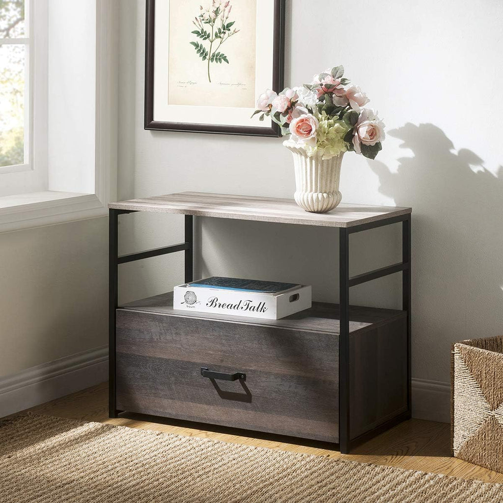 Lateral File Cabinet with Shelf and Drawer W8841