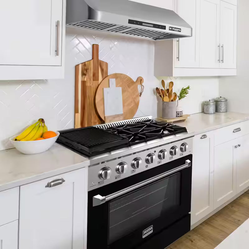 5.2 cu. ft. Gas Range with 6-Burners and Convection Oven in Matte Black R362811