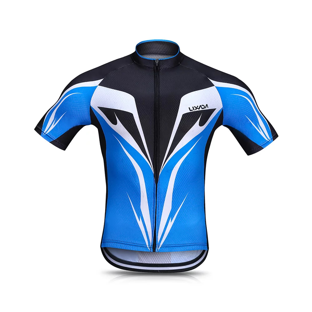 Breathable Quick-Dry Short Sleeve Cycling Jersey Set with Padded Shorts T4251