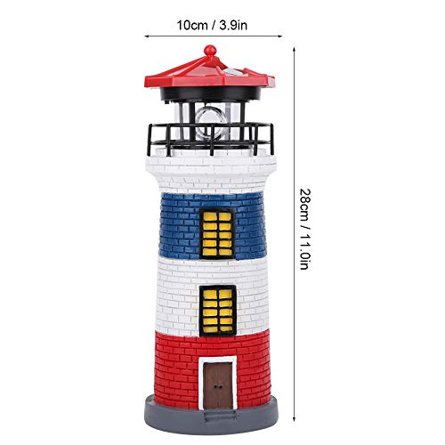 Solar LED Lighthouse Statue Y888237