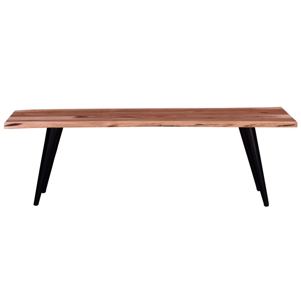 58 Inch Live Edge Acacia Wood Dining Bench Z2749