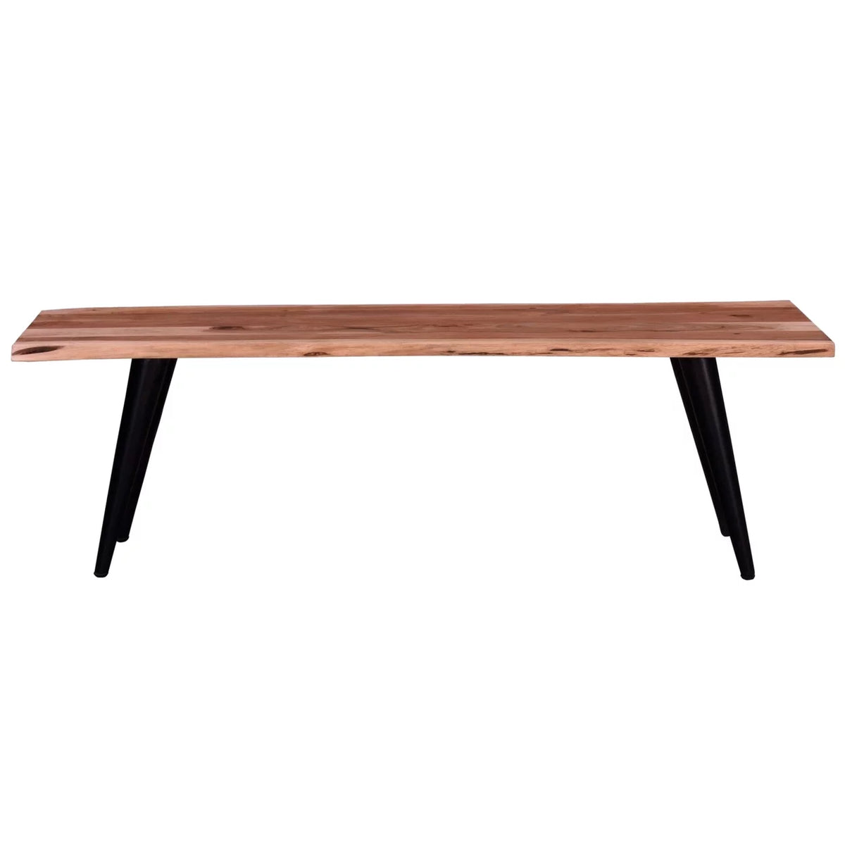 58 Inch Live Edge Acacia Wood Dining Bench Z2749