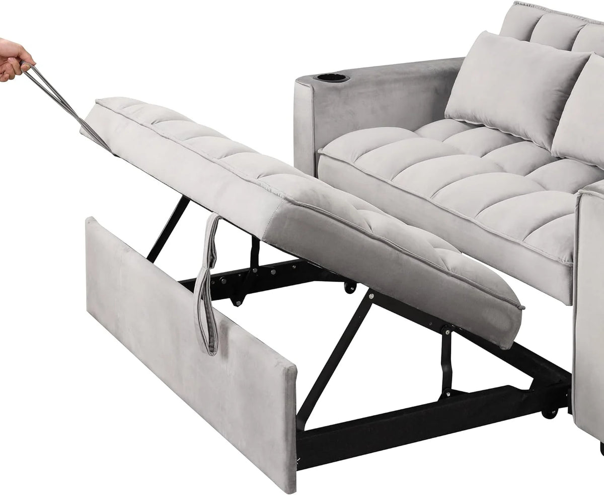 Convertible Sofa Couch with Pull Out Bed D3367