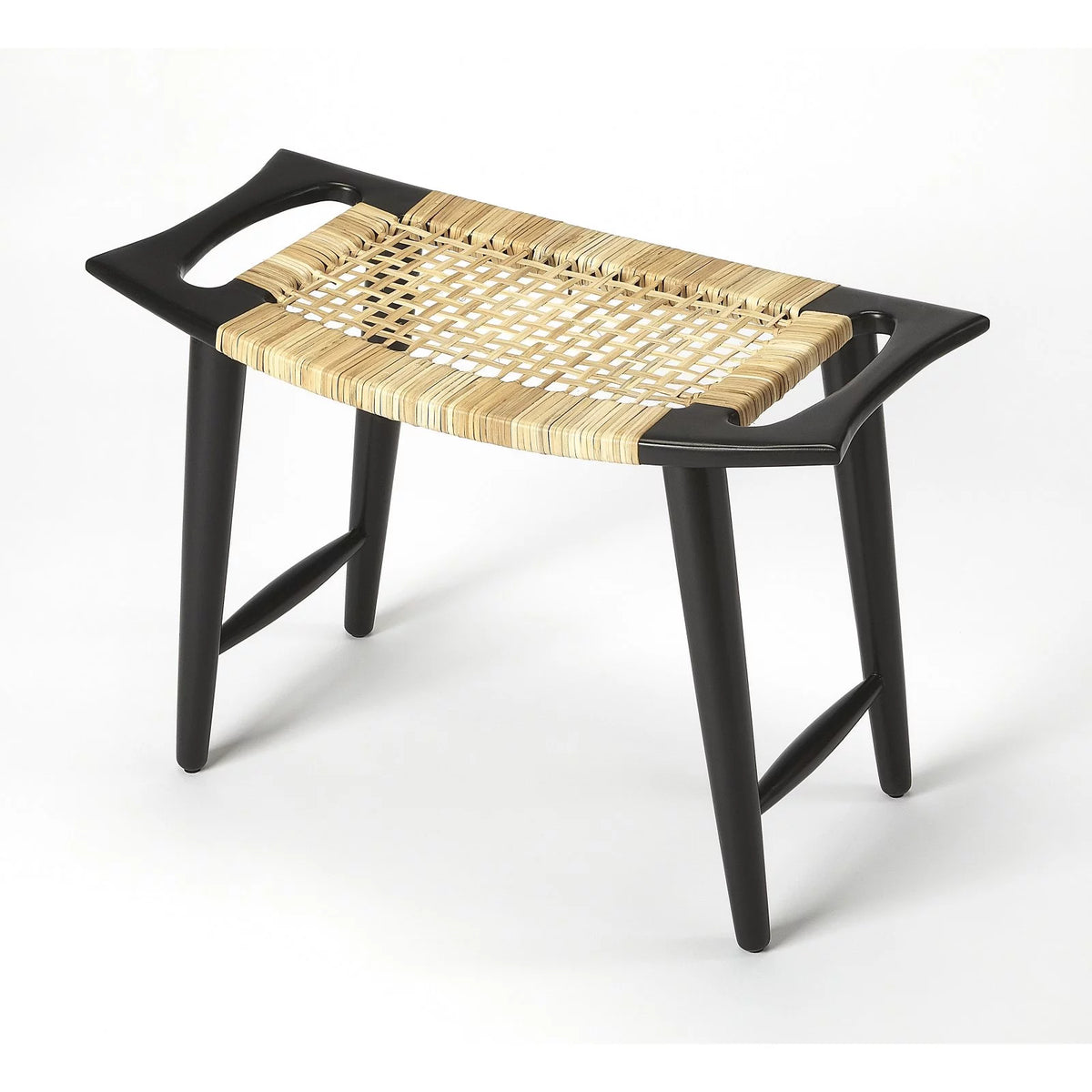 Black and Natural Foot Stool L53517