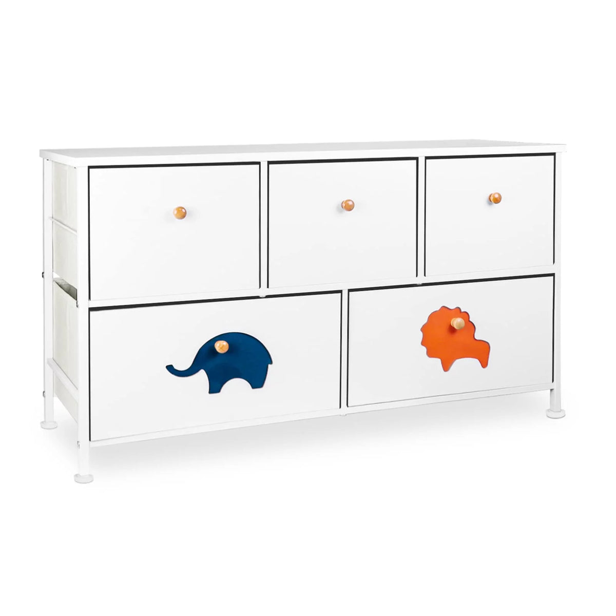 White 5 Drawer Dresser X489