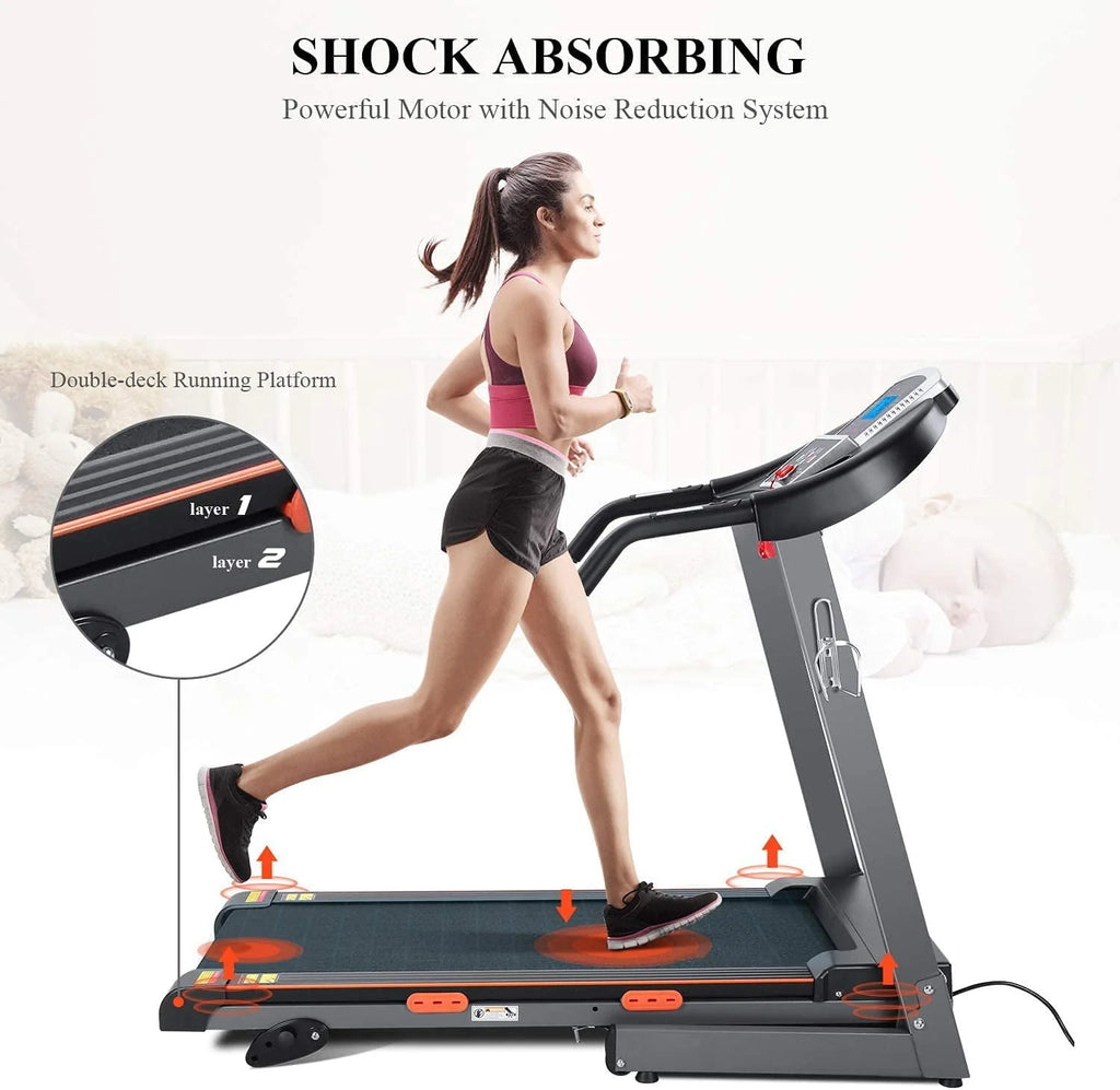 Foldable Electric Treadmill with 15 Pre-Set Programs Q5104