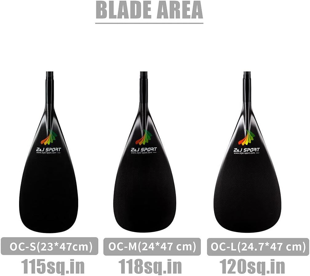 Outrigger Canoe Paddle with Carbon Blade and Wood Bent Shaft N739