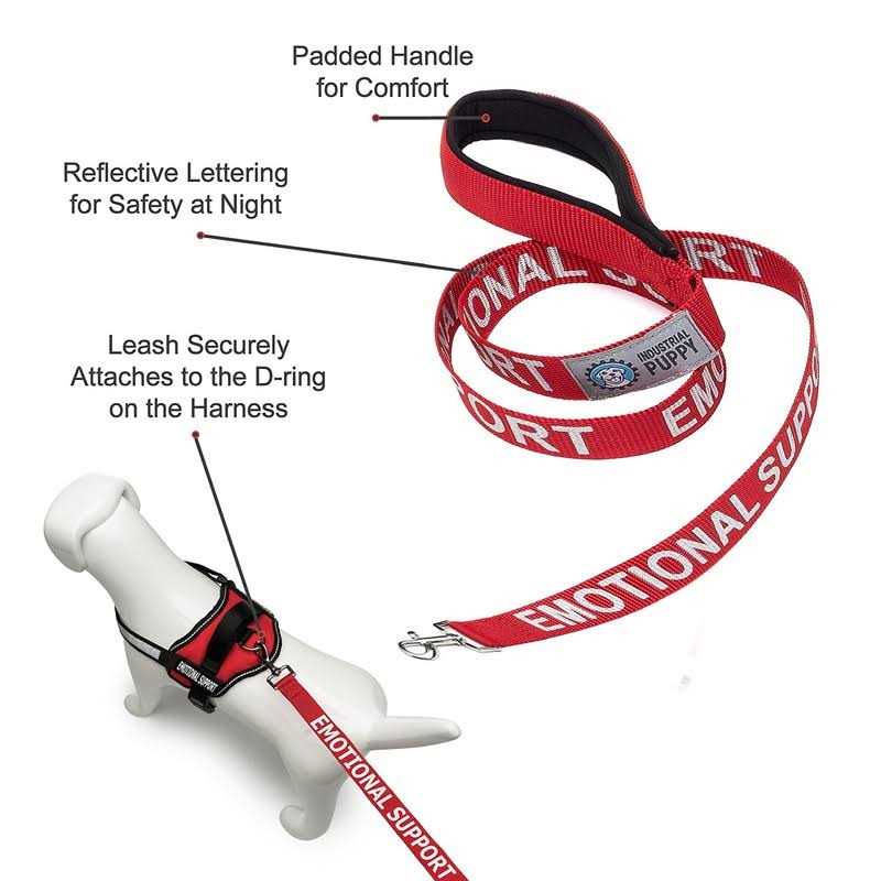 Emotional Support Dog Vest Harness with Reflective Straps and Matching Leash Set Z678