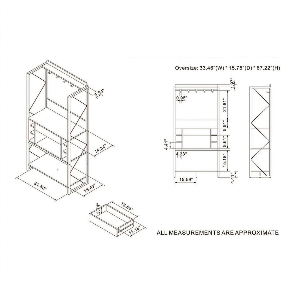 Oak Wood Baker's Rack U54534