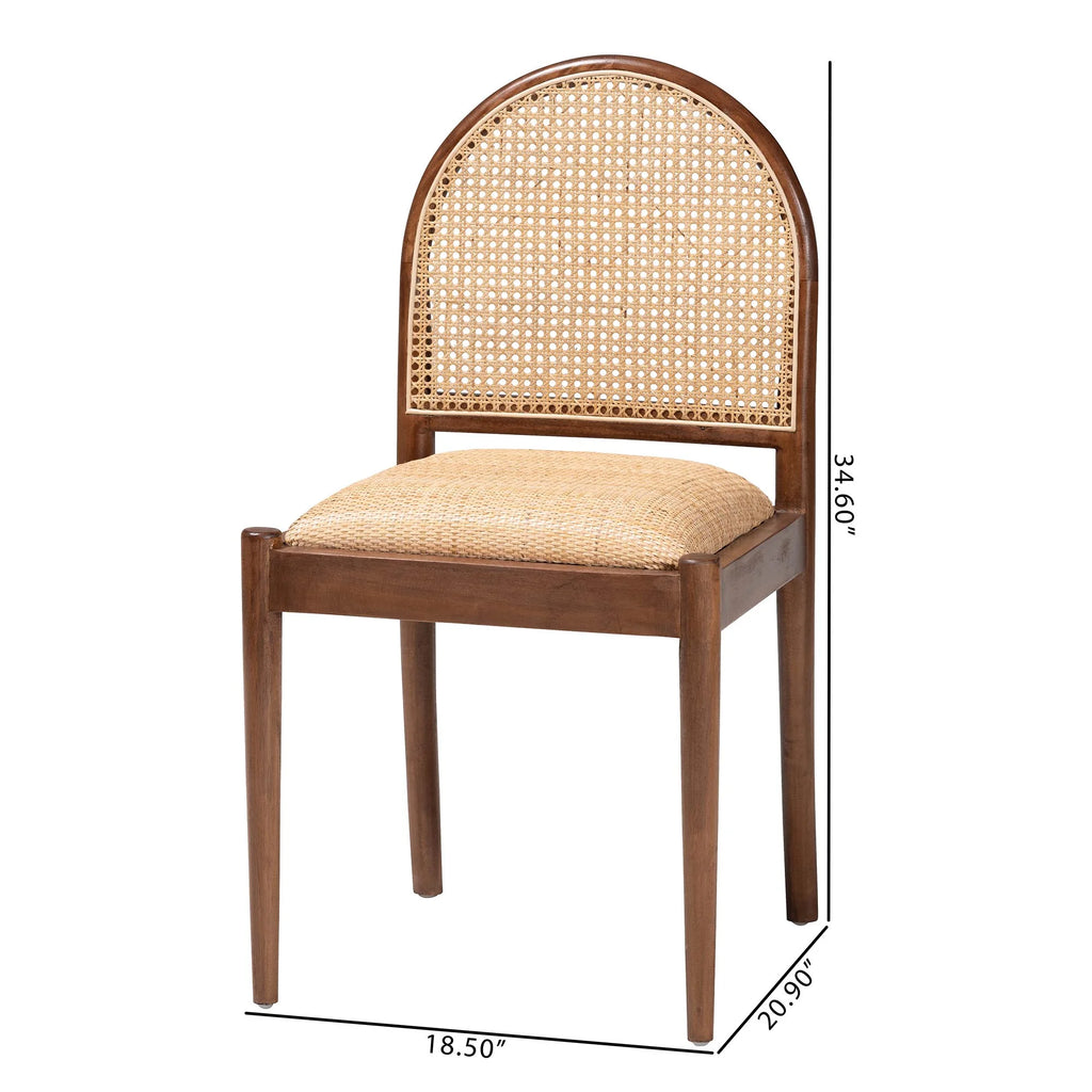 Walnut Brown Dining Chair 2-Piece X7171