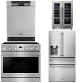 36 Gas Range, Refrigerator, Dishwasher and Wine Cooler E386828