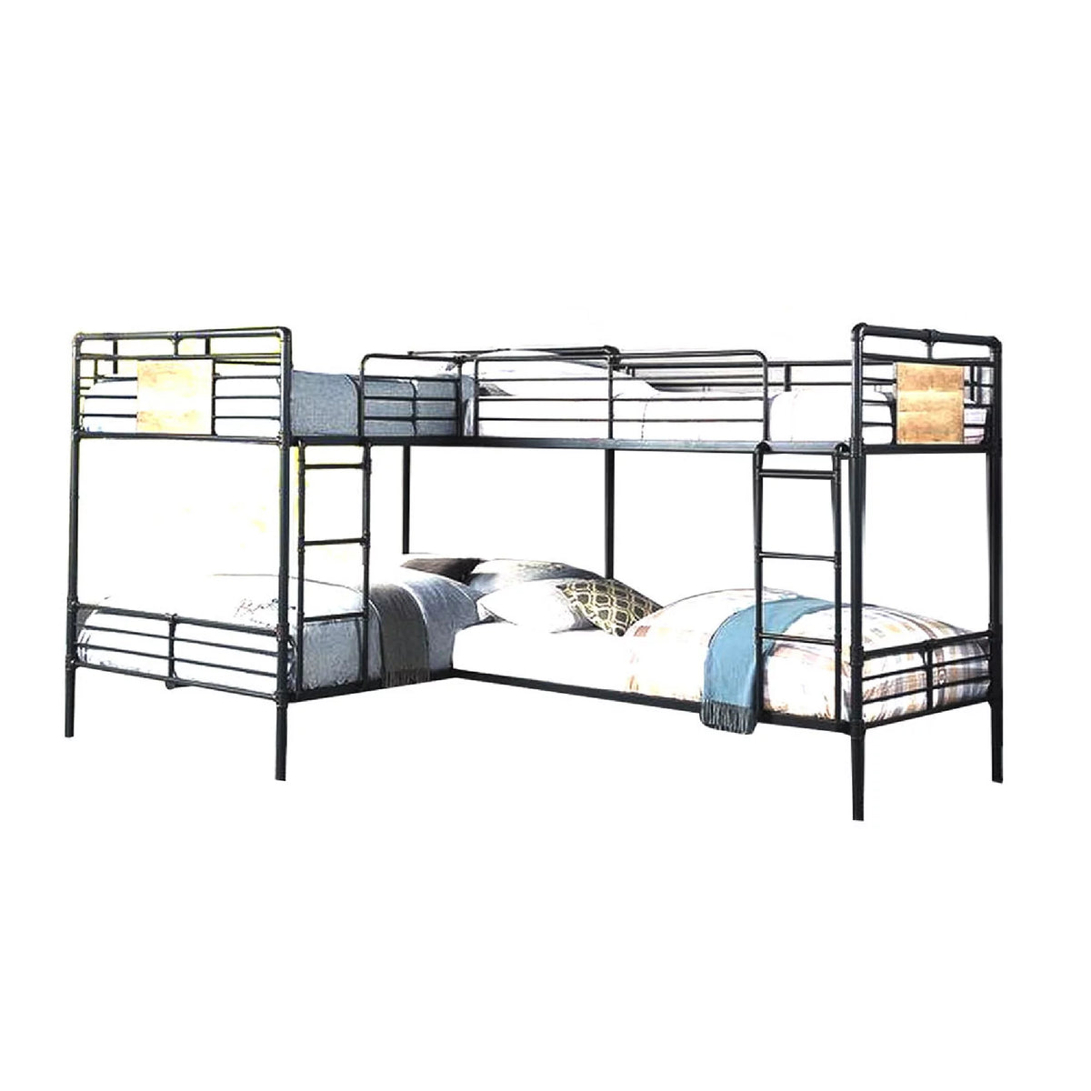 Twin over Full Bunk Bed with Safety Guard Rails V856978