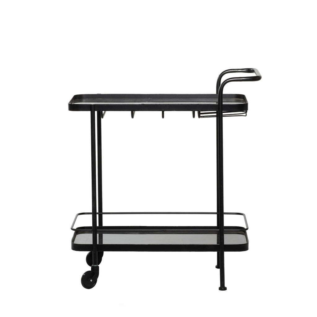 Black Metal Bar Cart R6480
