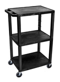 Black 3 Shelf 42" AV Cart X981