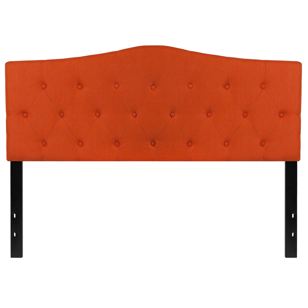 Beige Fabric Queen Size Upholstered Headboard R97523