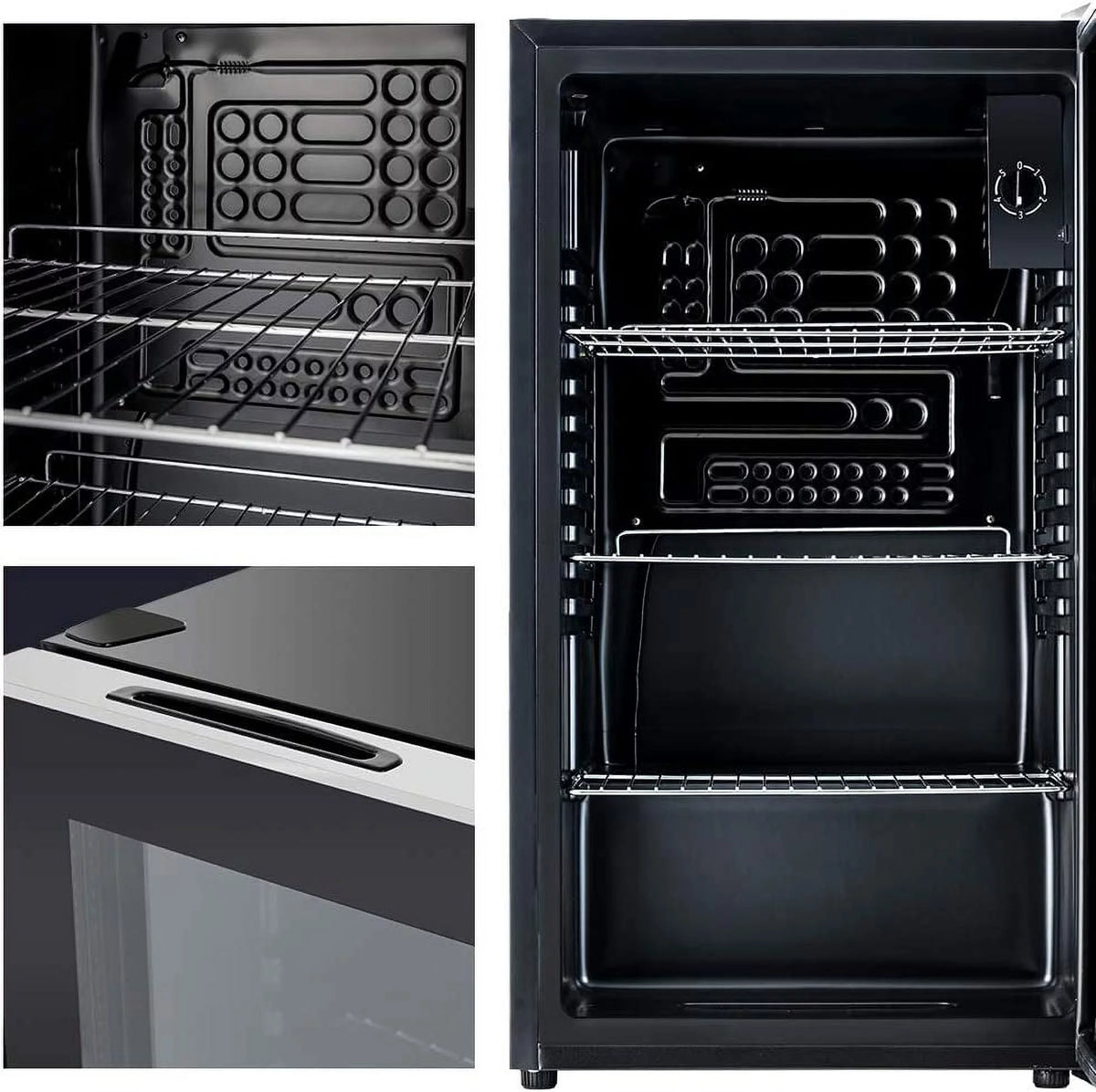 120 Can Beverage Refrigerator Glass Door Stainless Steel C1384