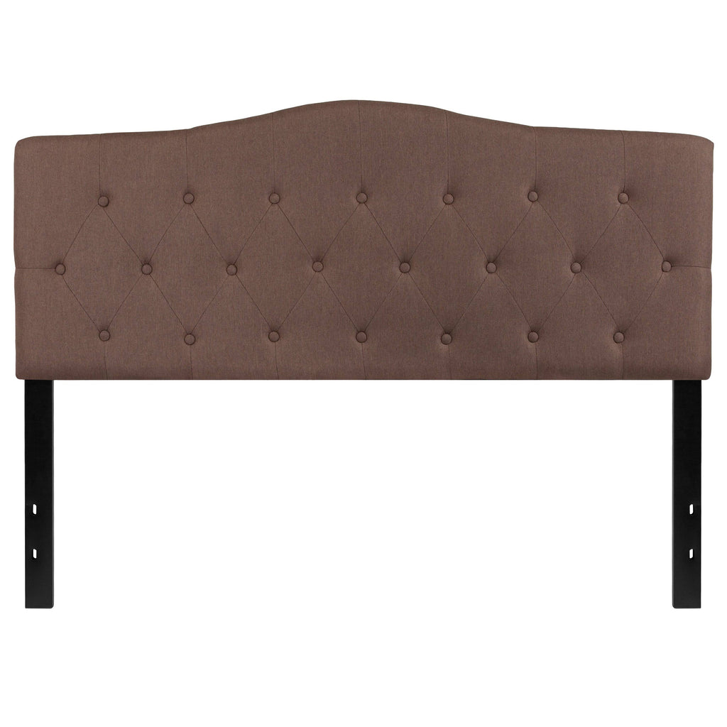 Beige Fabric Queen Size Upholstered Headboard R97523