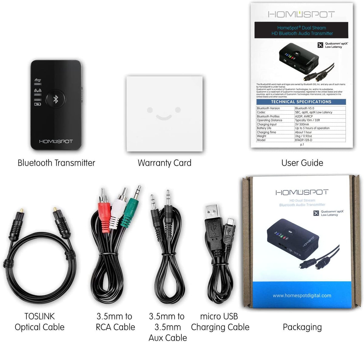 Bluetooth 5.0 Low Latency Wireless Audio Transmitter E940