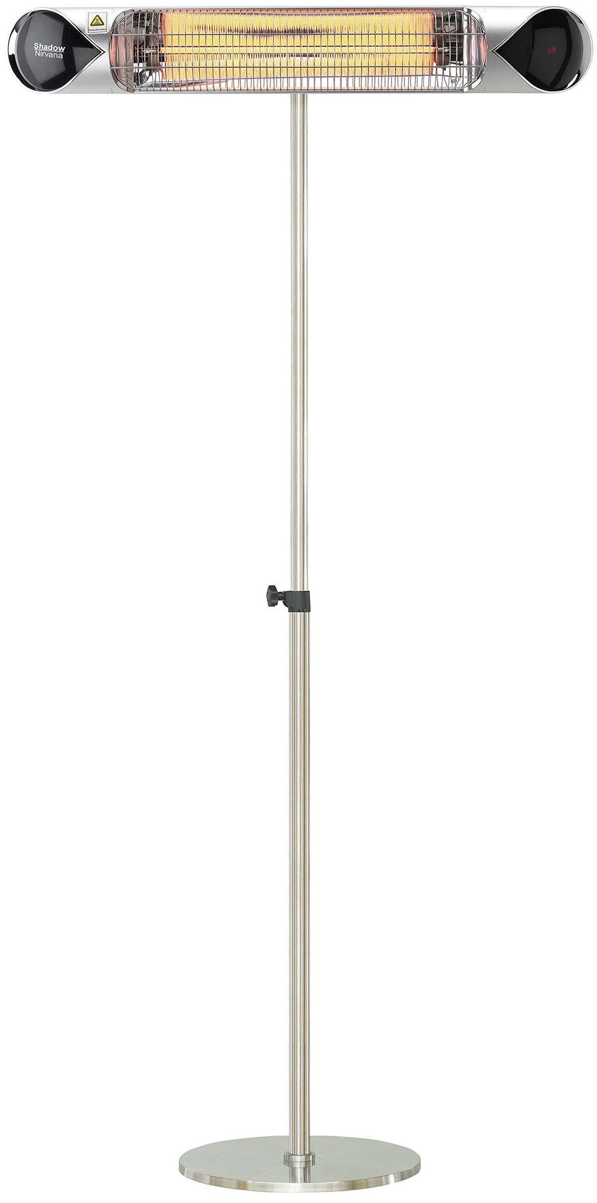 Electric Carbon Infrared Heat Lamp with Remote Control and Adjustable Pole Stand X60444
