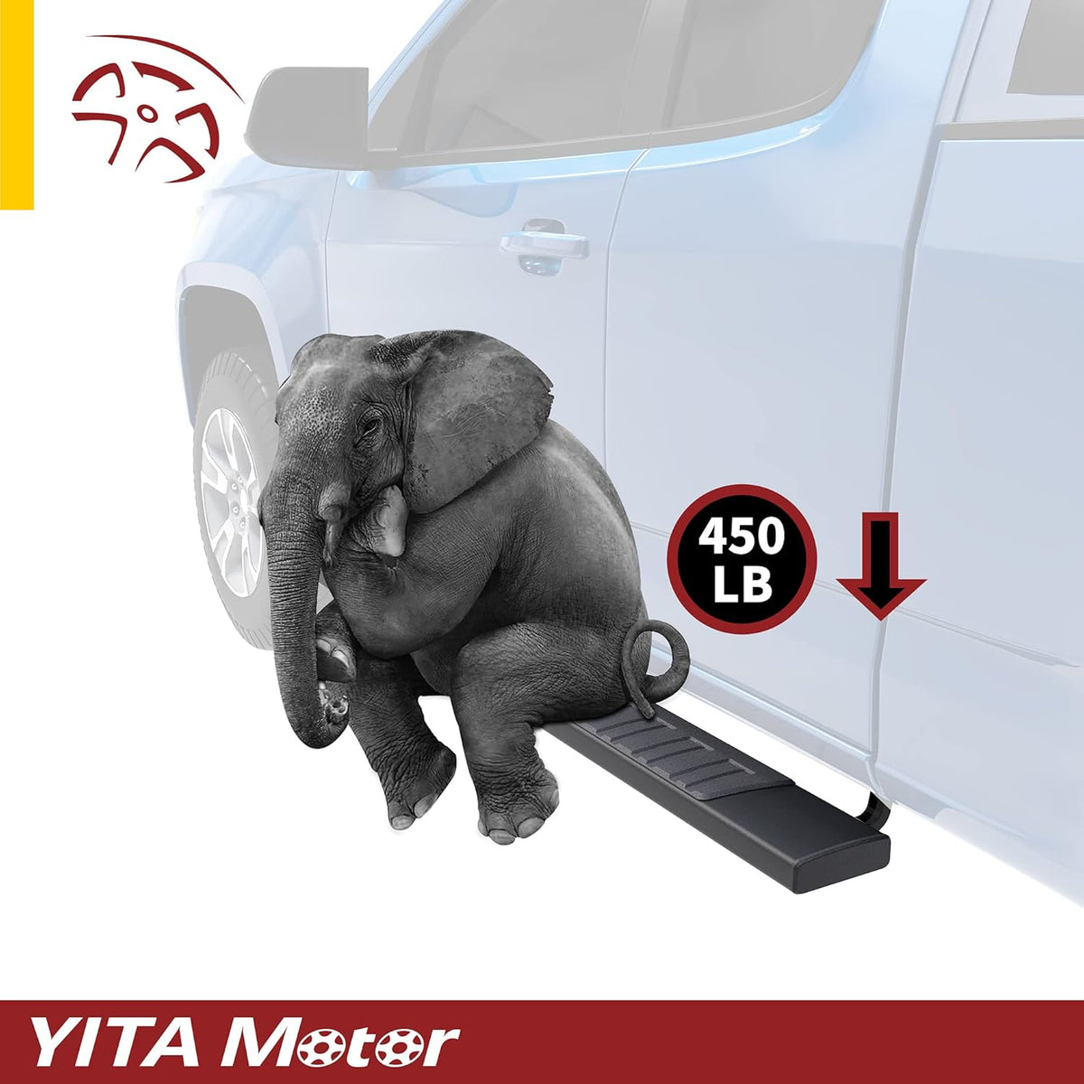 6 Inches Aluminum Black Running Boards F956