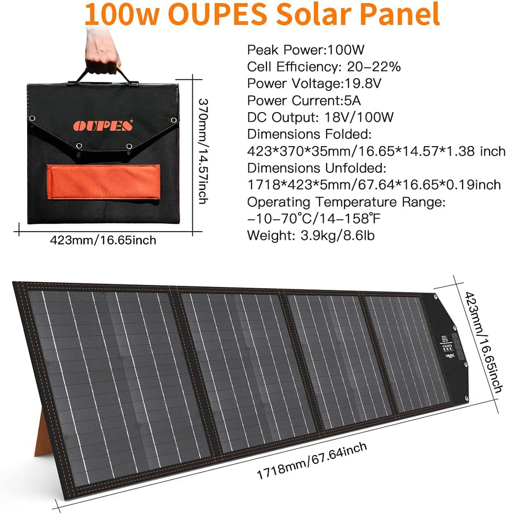 600W Portable Power Station with 100W Solar Panel I92821