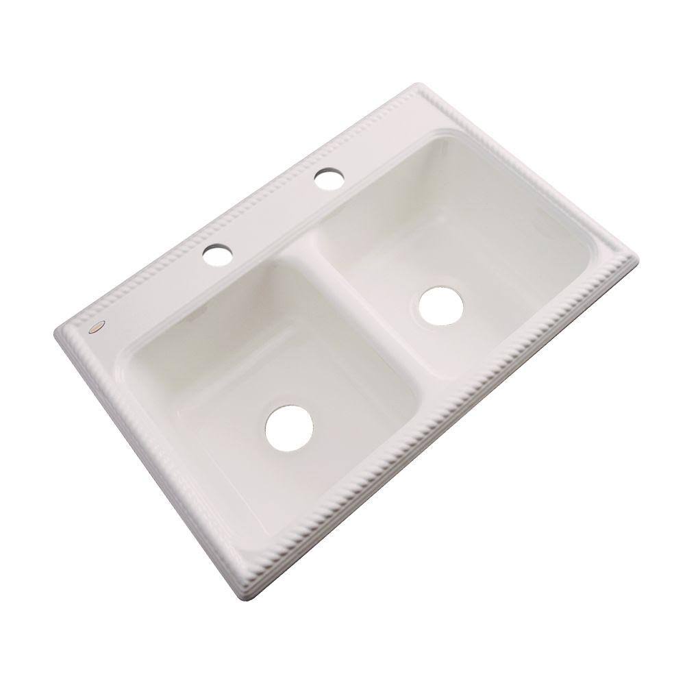 Drop-In Acrylic 33 in. Double Bowl Kitchen Sink F951073